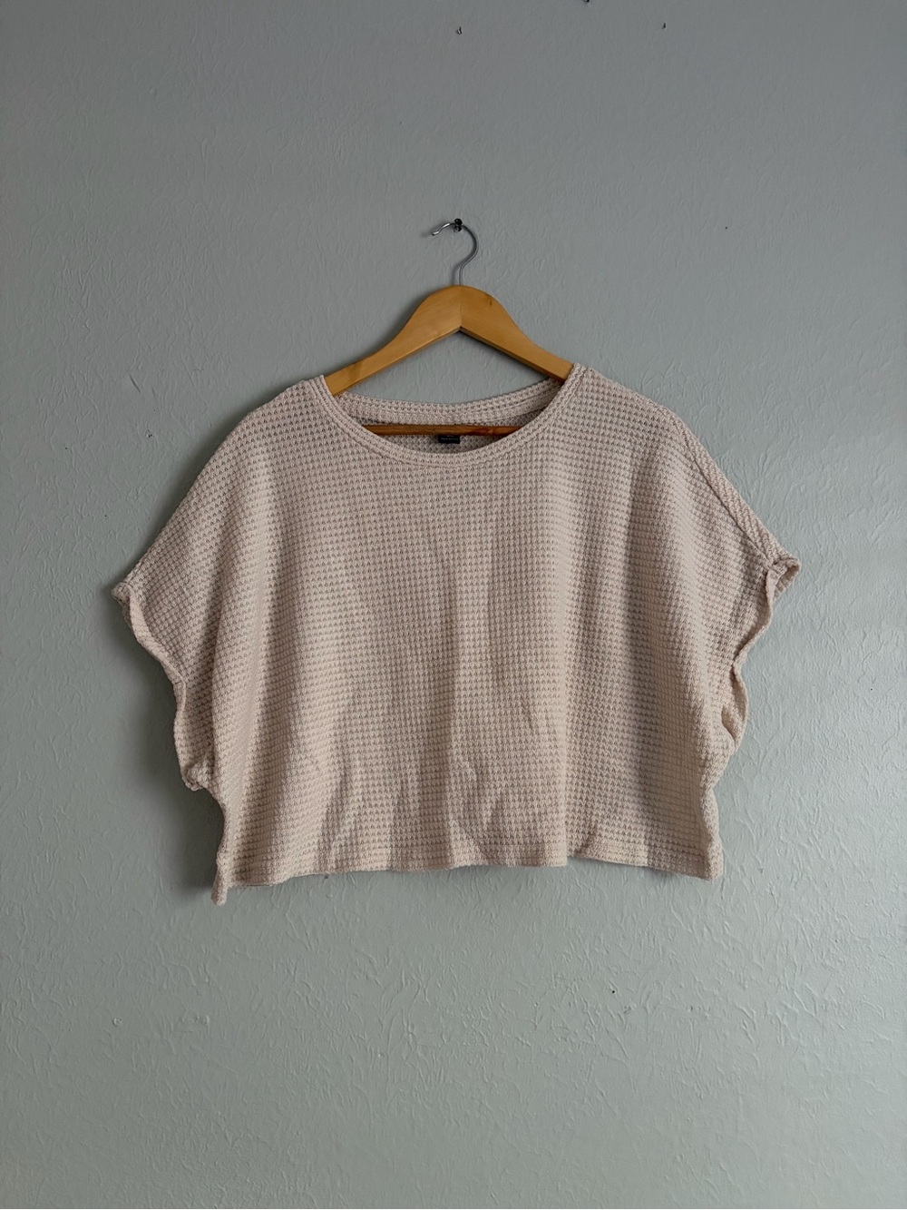 Waffle Knit Cropped Top